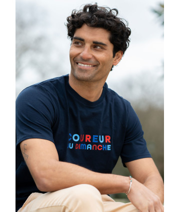 Le Tee-shirt coton Coureur Du Dimanche - Bleu marine & coloré (H)