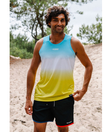 Le Débardeur - Cyan & Jaune (H)