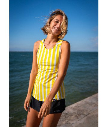 Le Débardeur - Rayé Jaune (F)