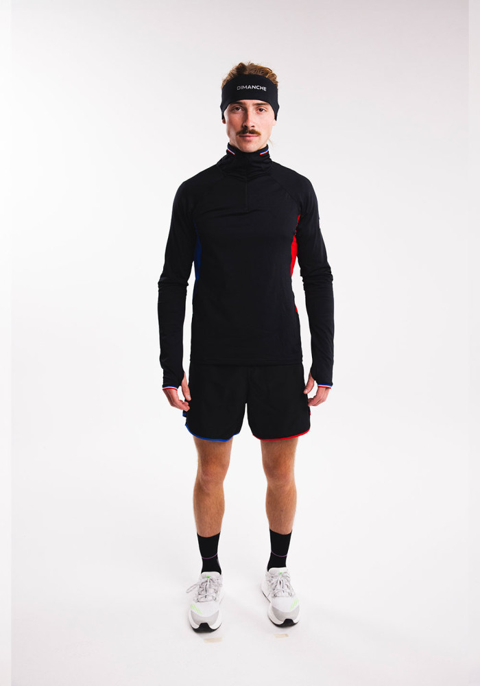 Le Zippé Tricolore Noir -...