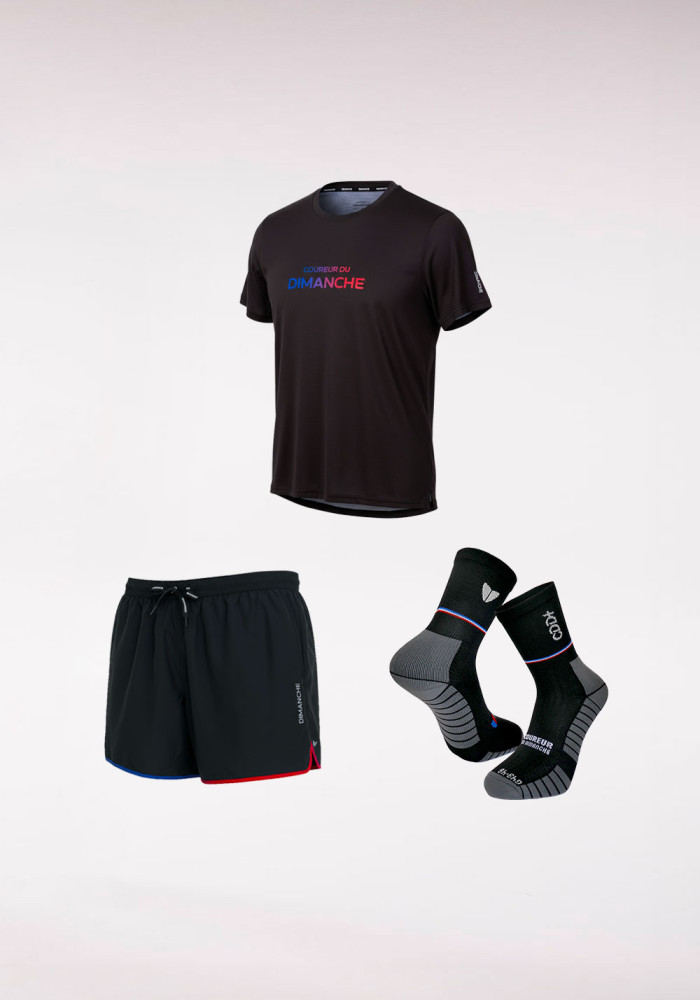 Pack Noir Logo Tricolore H