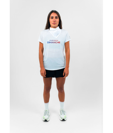 T-shirt Active Blanc Logo Tricolore F